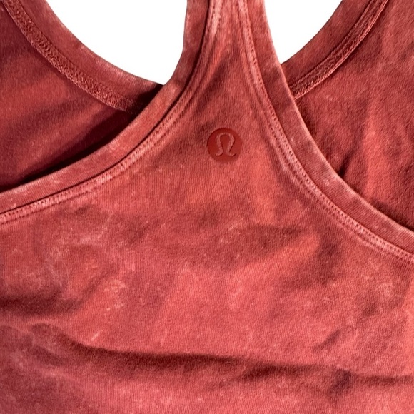 Lululemon Off Red Mottled Henley Racerback Tank Top Womens - Picture 6 of 6